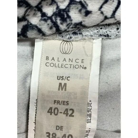 Balance Collection Women's Snakeskin Pull On Leggings Gray & White Size Medium - Picture 6 of 6